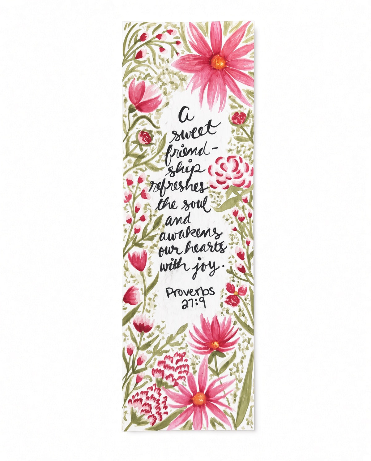 Proverbs 27:9 Friendship Bookmark – Original Watercolor