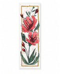 Red Blooms Bookmark – Original Watercolor