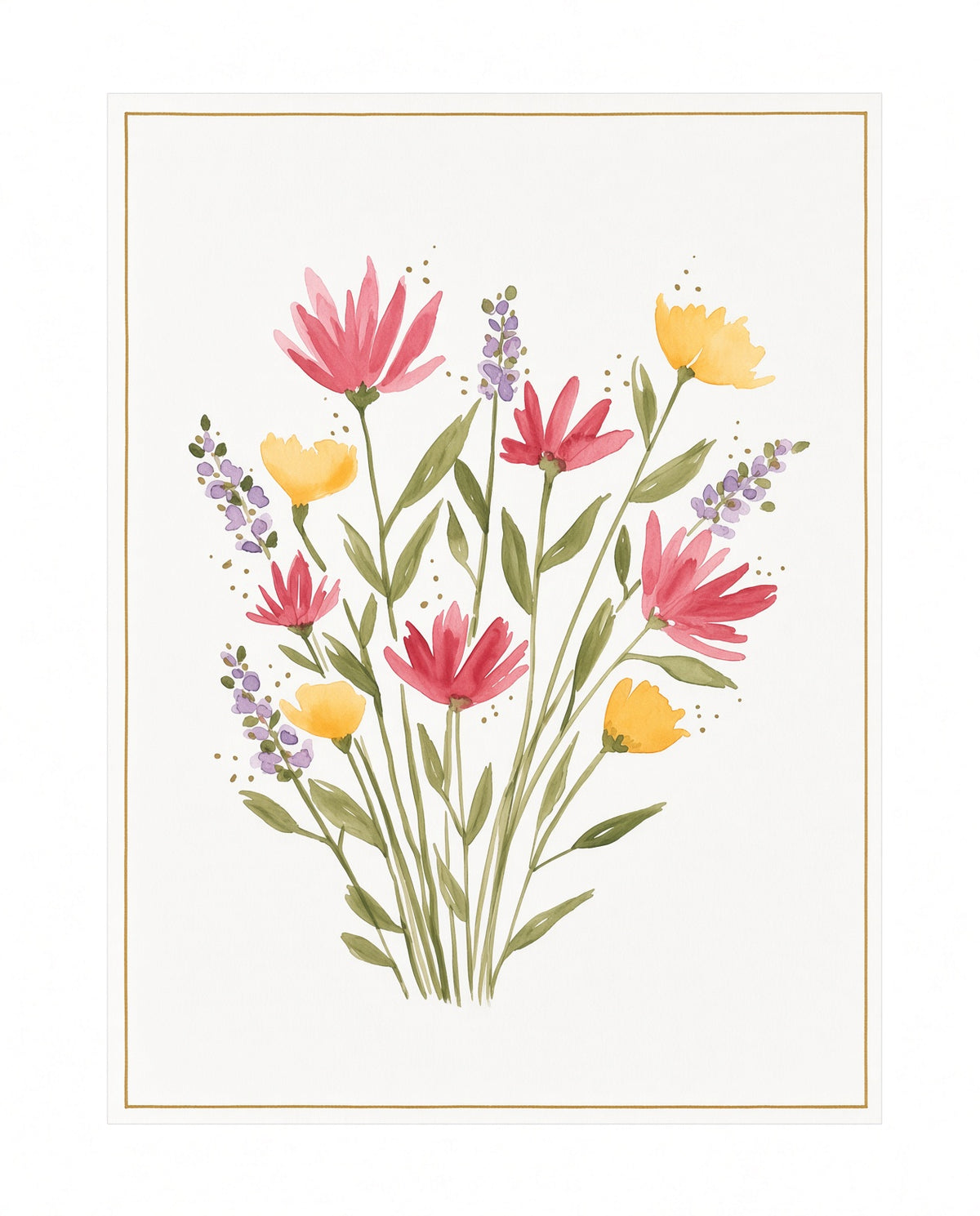 Wildflower Bouquet – Original Watercolor Painting