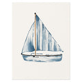 Blue Sailboat – Original Watercolor Painting